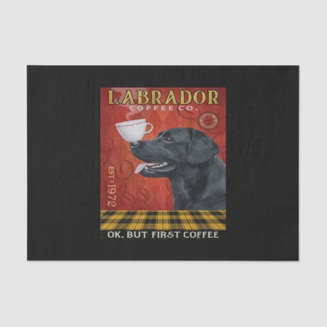 Labrador Retriever Dog Coffee Tissue Paper (Front)