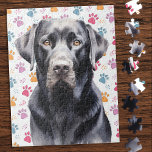 Labrador Retriever Dog Colourful Paw Prints Jigsaw Puzzle<br><div class="desc">Looking for a fun and engaging activity to share with your family this holiday season? Look no further than our jigsaw puzzle collection featuring playful Labrador Retrievers! As a dog lover, you'll adore the variety of designs we offer, including cute and cuddly puppies, lovable yellow, chocolate, and black Labs, and...</div>