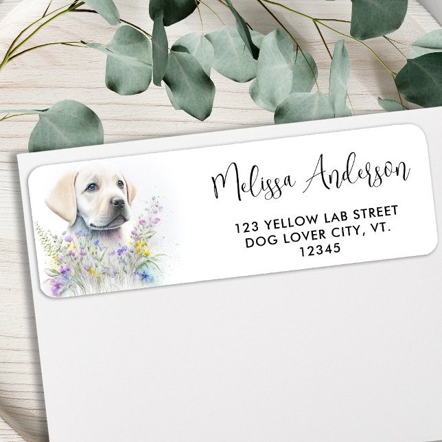 Labrador Retriever Dog Cute Puppy Return Address (Creator Uploaded)