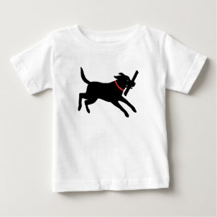 Labrador Retriever Dog   Cute Running Black Lab Baby T-Shirt