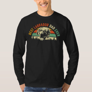 Labrador Retriever Dog Dad Or Black Labrador Retro T-Shirt