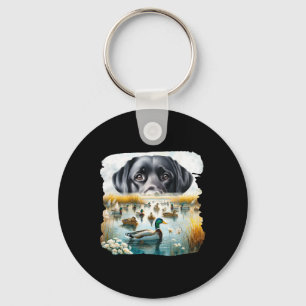 Labrador Retriever Dog Dogs Us Flag Duck Hunter Keychain