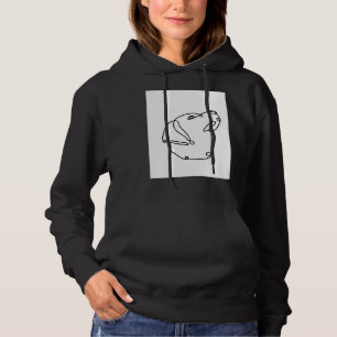 Labrador Retriever Dog Face Line Illustration Dog Hoodie