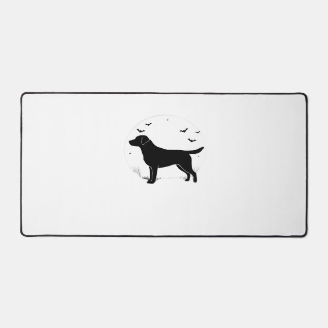 Labrador Retriever Dog - Halloween Moon Silhouette (Recto)