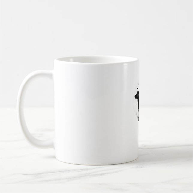 Labrador Retriever Dog – Halloween Moon Silhouette Coffee Mug (Left)