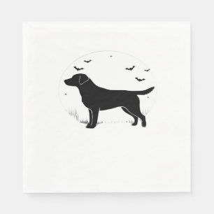 Labrador Retriever Dog – Halloween Moon Silhouette Napkin