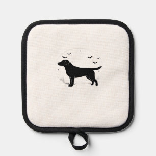 Labrador Retriever Dog � Halloween Moon Silhouette Pot Holder
