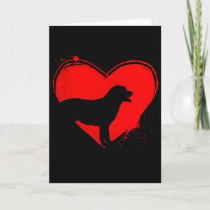Labrador Retriever Dog Heart Shape Valentine Dog L Card