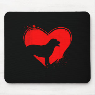 Labrador Retriever Dog Heart Shape Valentine Dog L Mouse Pad