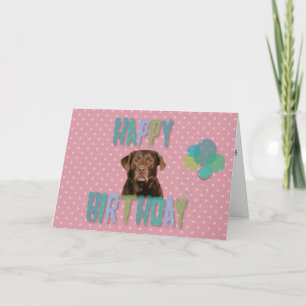 Labrador Retriever Dog joyeuse carte d'anniversair