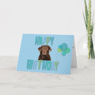 Labrador Retriever Dog joyeuse carte d'anniversair