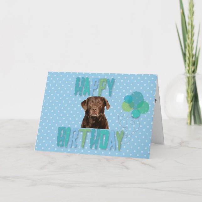 Labrador Retriever Dog joyeuse carte d'anniversair (Devant)