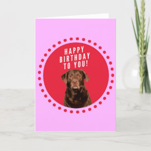 Labrador Retriever Dog joyeuse carte d'anniversair