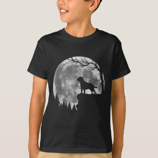 Labrador Retriever Dog Moon Silhouette Halloween T-Shirt