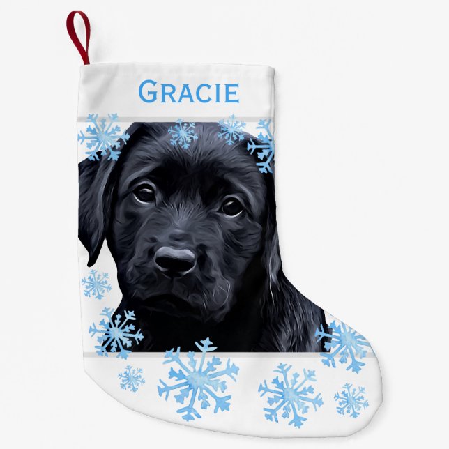 Labrador Retriever Dog Personalized Christmas Small Christmas Stocking (Front)