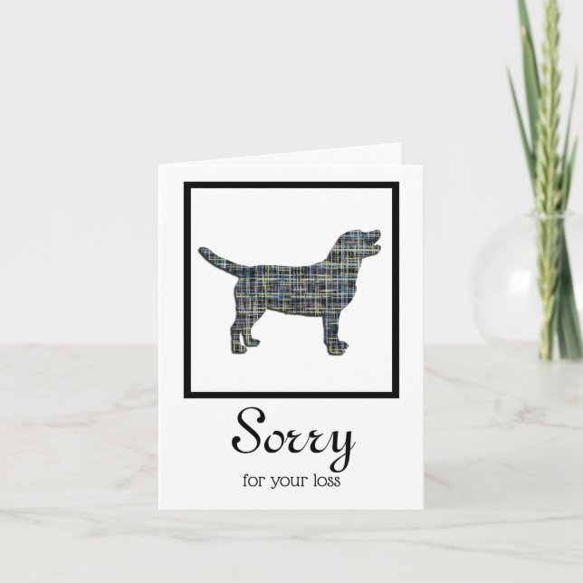 Labrador Retriever Dog Pet Sympathy Card (Front)