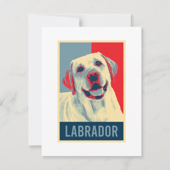 Labrador Retriever Dog Portrait Pop Art (Front)