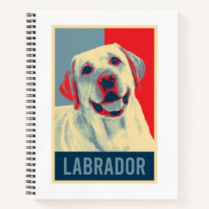 Labrador Retriever Dog Portrait Pop Art Notebook