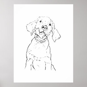 Labrador Retriever Dog Postcard Poster