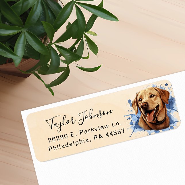 Labrador Retriever Dog Return Address Label (Creator Uploaded)