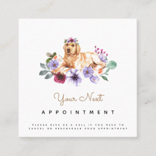 Labrador Retriever Dog Salon Appointment Reminder Square Business Card