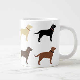 Labrador Retriever Dog Silhouettes Labs Large Coffee Mug