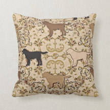 Labrador retriever dog throw pillow
