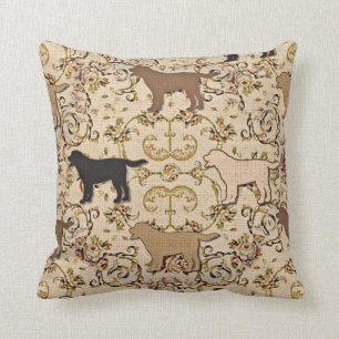 Labrador retriever dog throw pillow