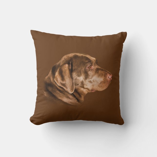 Labrador Retriever Dog, Throw Pillow, Customizable Throw Pillow (Front)