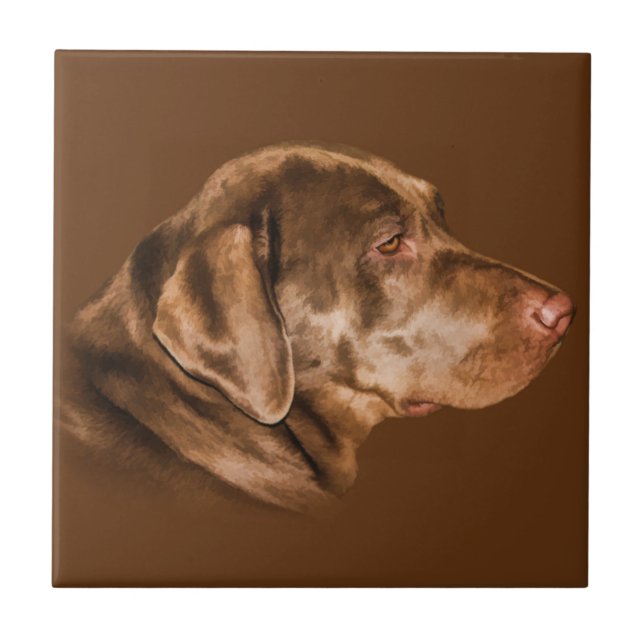 Labrador Retriever Dog, Tile, Customizable Tile (Front)