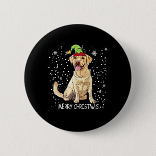 Labrador Retriever Dog Tree Christmas Sweater Xmas 2 Inch Round Button