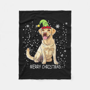 Labrador Retriever Dog Tree Christmas Sweater Xmas Fleece Blanket