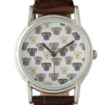 Labrador Retriever Dog Watch<br><div class="desc">Watercolor painting of loveable Chocolate, Golden and Black Labrador Retriever dogs, perfect for pet lovers, dog walkers, dog groomers and veterinarians.</div>