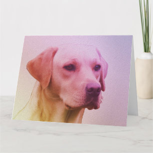 Labrador Retriever Dog Watercolor Portrait 01 Thank You Card