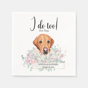 Labrador Retriever Dog Wedding Cocktail Napkins