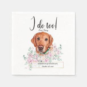 Labrador Retriever Dog Wedding Cocktail Napkins