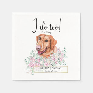 Labrador Retriever Dog Wedding Cocktail Napkins