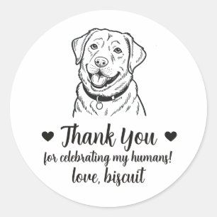 Labrador Retriever Dog Wedding Favour Stickers