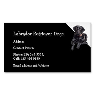 Labrador Retriever Dogs Breeder Pet Sitter  Magnetic Business Card