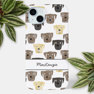 Labrador Retriever Dogs Personalized iPhone 15 Mini Case
