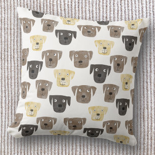 Labrador Retriever Dogs Throw Pillow