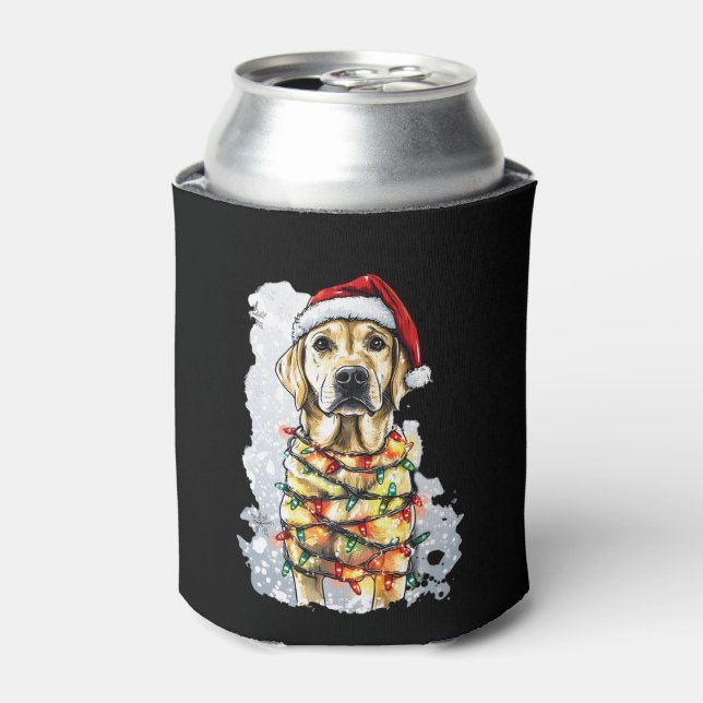 Labrador Retriever Dogs Tree Christmas Sweater Xma Can Cooler (Can Front)