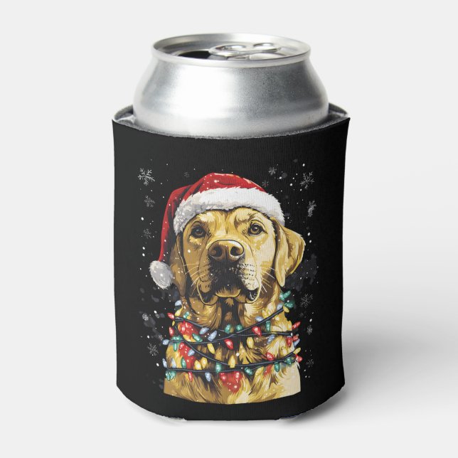 Labrador Retriever Dogs Tree Christmas Sweater Xma Can Cooler (Can Front)