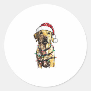 Labrador Retriever Dogs Tree Christmas Sweater Xma Classic Round Sticker