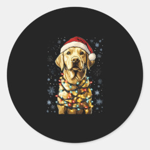 Labrador Retriever Dogs Tree Christmas Sweater Xma Classic Round Sticker