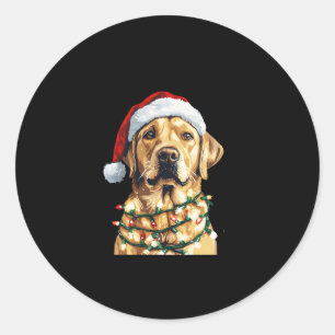 Labrador Retriever Dogs Tree Christmas Sweater Xma Classic Round Sticker