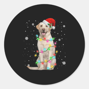Labrador Retriever Dogs Tree Christmas Sweater Xma Classic Round Sticker
