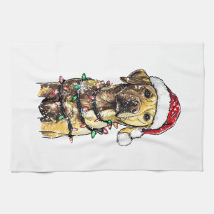 Labrador Retriever Dogs Tree Christmas Sweater Xma Kitchen Towel