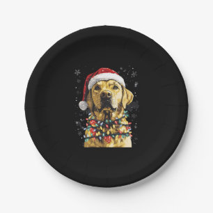 Labrador Retriever Dogs Tree Christmas Sweater Xma Paper Plate
