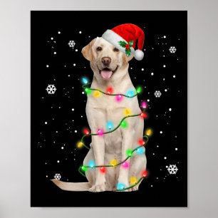 Labrador Retriever Dogs Tree Christmas Sweater Xma Poster